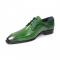 Duca Di Matiste "Spada" Green Genuine Italian Calf Leather Lace-Up Dress Shoes.